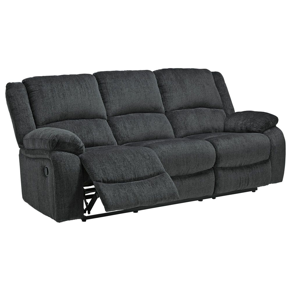 Ashley Draycoll Manual Reclining Sofa in Slate, , large