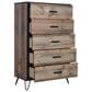 New Heritage Design Elk River 5-Piece Queen Bedroom Set in Rustic Brown and Black, , large