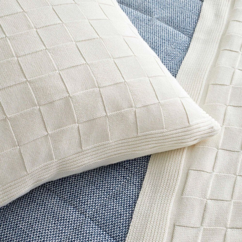 Ann Gish Panama King Coverlet in Marine, , large