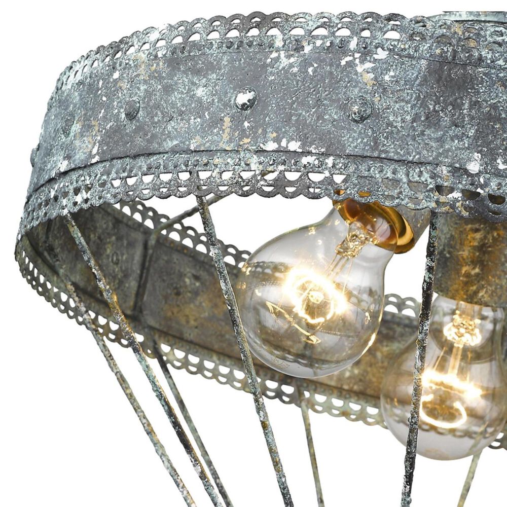 Golden Lighting Ferris Semi-Flush in Blue Verde Patina, , large