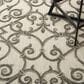 Nourison Aloha 7"10" x 10"6" Grey and Charcoal Indoor/Outdoor Area Rug, , large