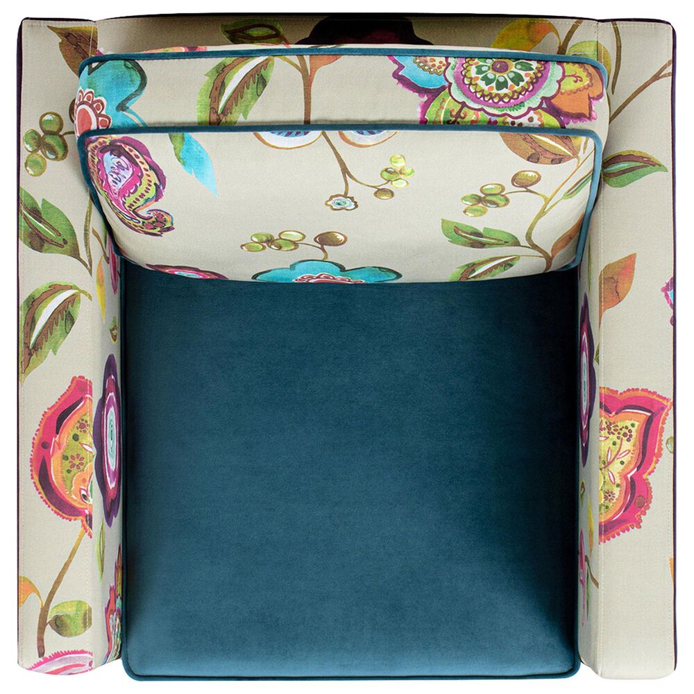 Jennifer Taylor Home Mamba Accent Chair in Satin Teal, Purple and Multicolor, , large