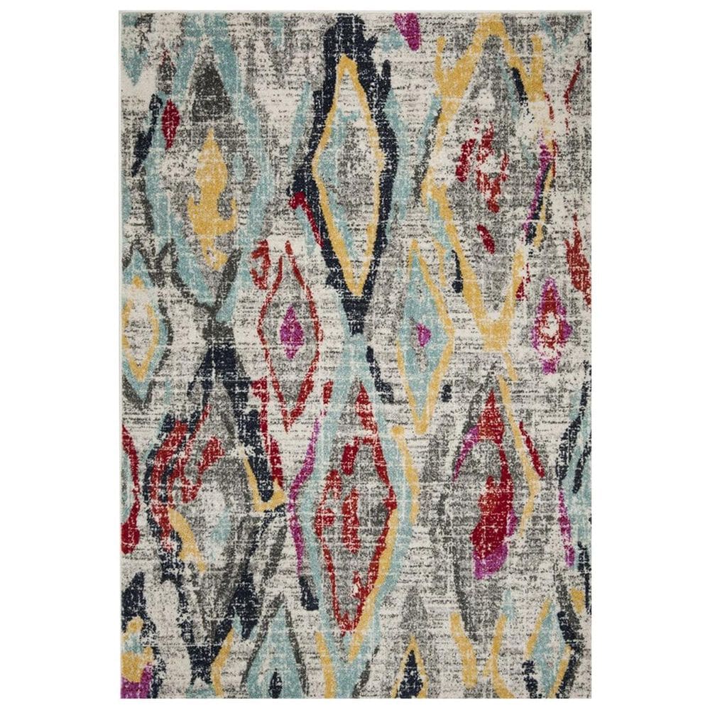 Safavieh Adirondack ADR209F 5"1" x 7"6" Light Grey and Red Area Rug, , large
