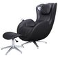 Osaki Bliss Vegan Leather Massage Ottoman in Black, , large