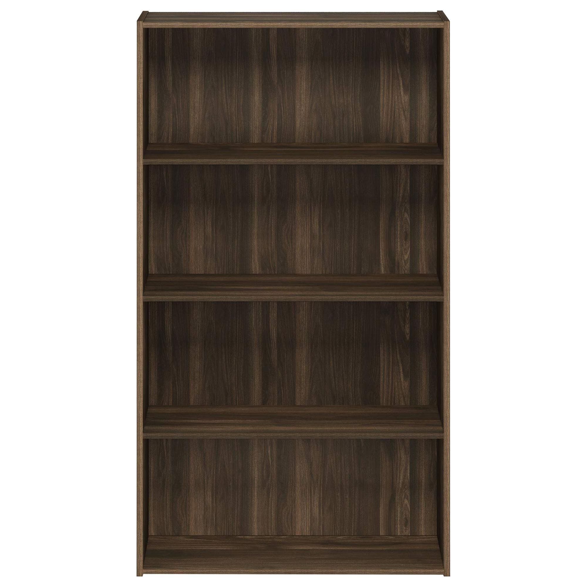 HOMLUX 4-Tier Open Shelf Bookcase in Columbia Walnut