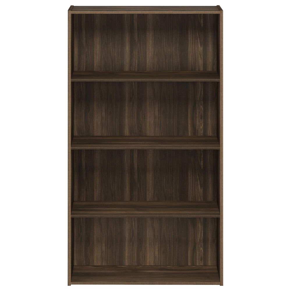 HOMLUX 4-Tier Open Shelf Bookcase in Columbia Walnut, , large