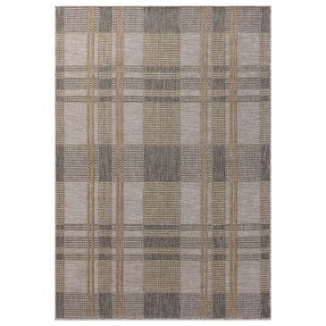Loloi II Birch 5" x 7"3" Bone and Gold Indoor/Outdoor Area Rug, , large