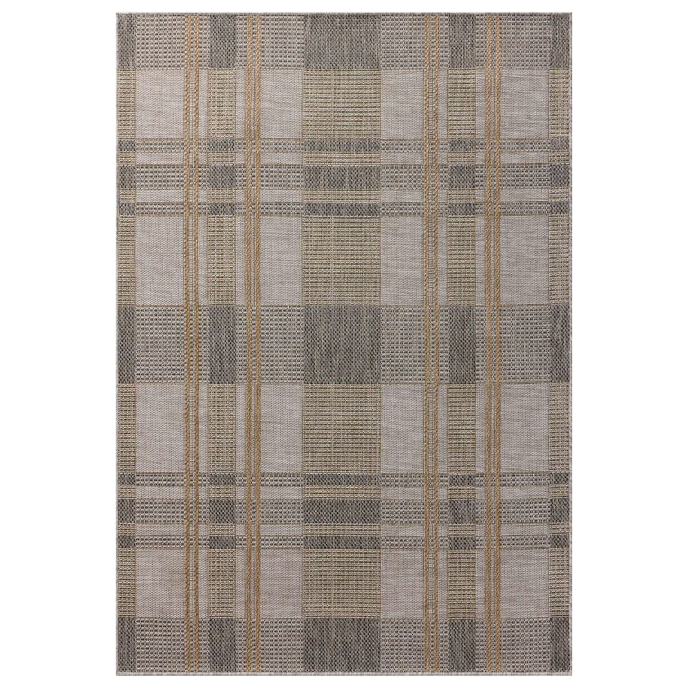 Loloi II Birch 5" x 7"3" Bone and Gold Indoor/Outdoor Area Rug, , large