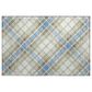 Dalyn Rug Company Soft Essentials Plaid Blue 1"8" x 2"6" Indoor/Outdoor Area Rug, , large