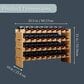 HOMLUX 36-Bottle Bamboo Stackable Modular Wine Rack in Natural, , large