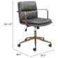 Zuo Modern Birao Office Chair in Bronze, , large