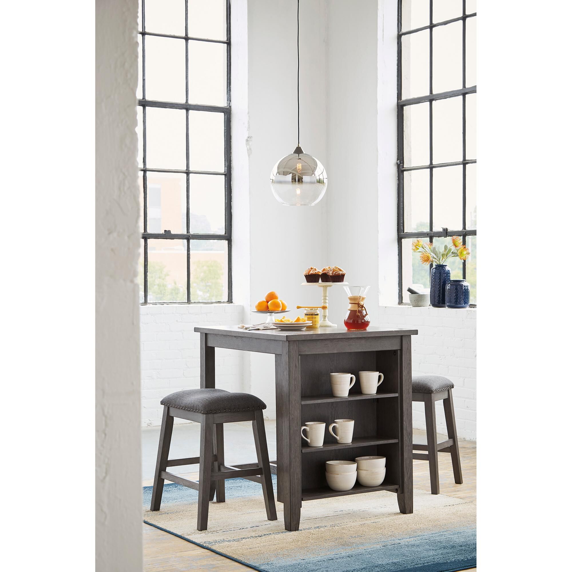 Caitbrook dark clearance gray dining set