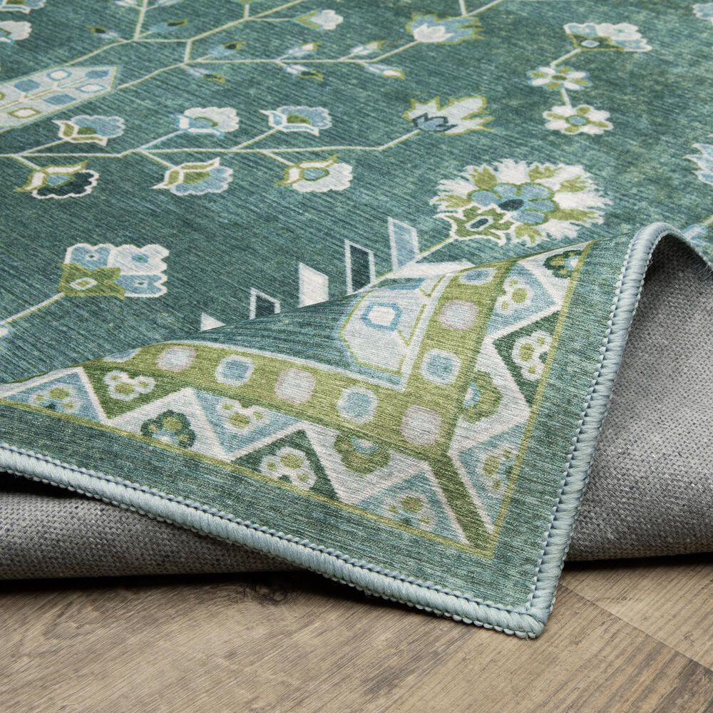ROW by Oriental Weavers Addison Green and Teal 2' x 7' Runner, , large