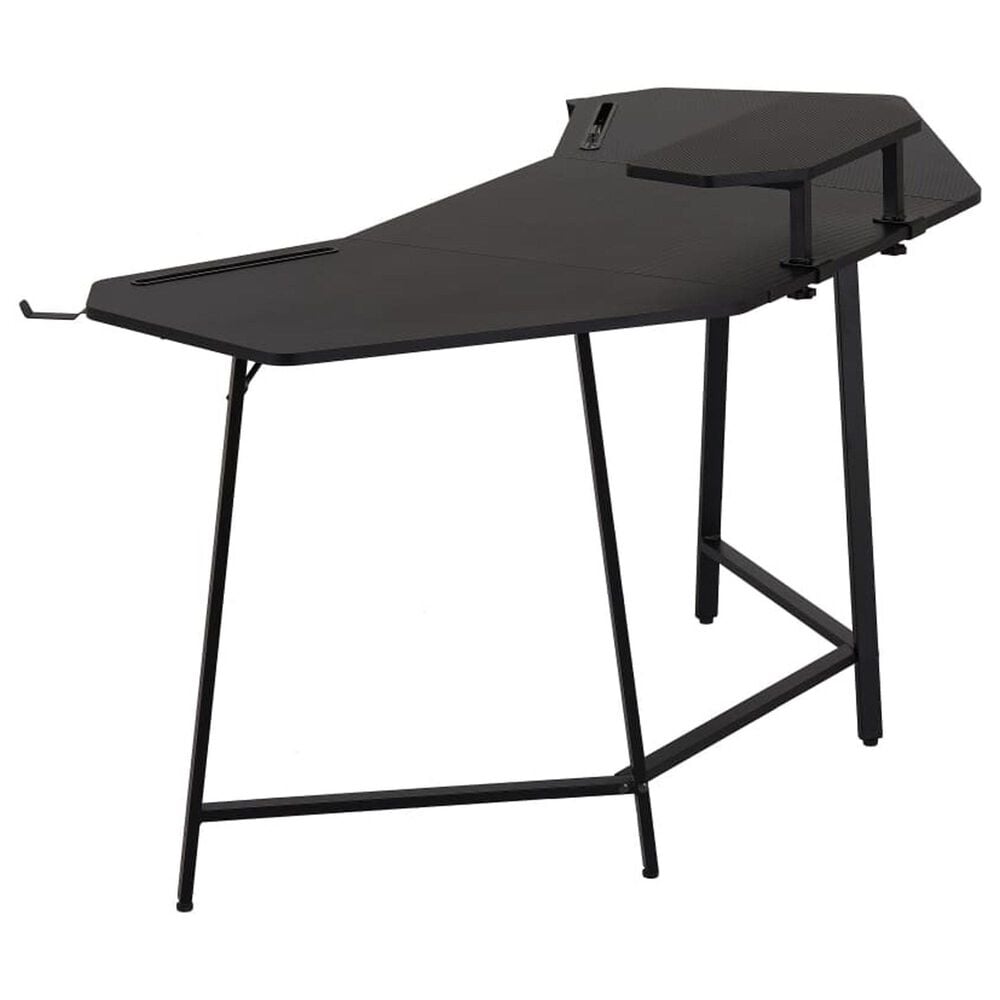 Rta Products Llc U-Shaped Gaming Desk with Shelf and Tablet Holder in Black, , large