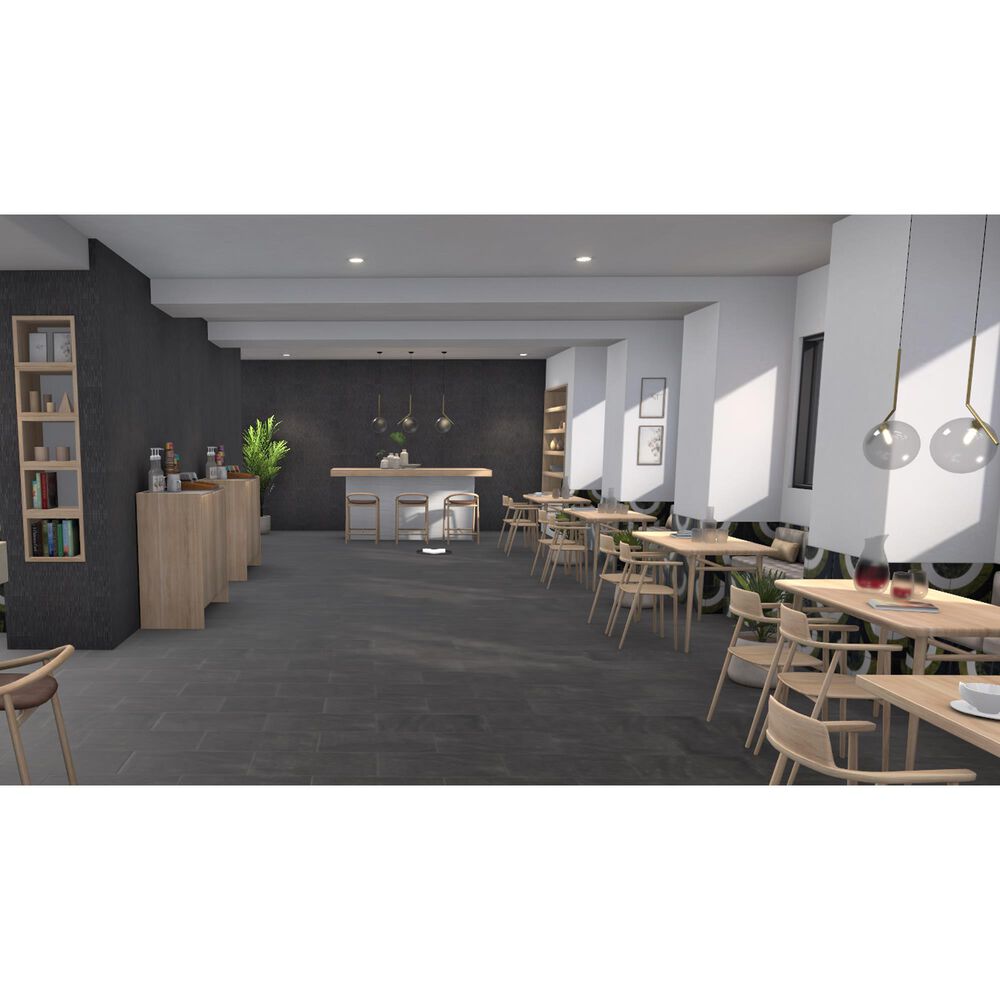 Soho Studio Shangai Black 12" x 24" Porcelain Tile, , large