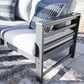 Ashley Amora Stationary Patio Sofa with Cushion in Light Gray, , large