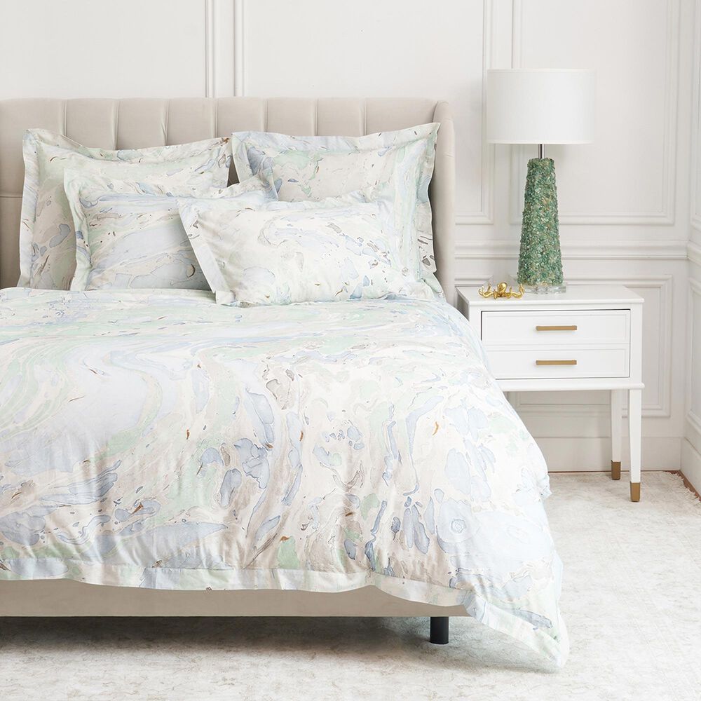C and F Home Marble 3-Piece King Duvet Set in Sea Glass, , large