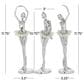 Maple and Jade 3-Piece Dancer Decorative Sculpture Set with Capiz Inlay in Silver and White, , large