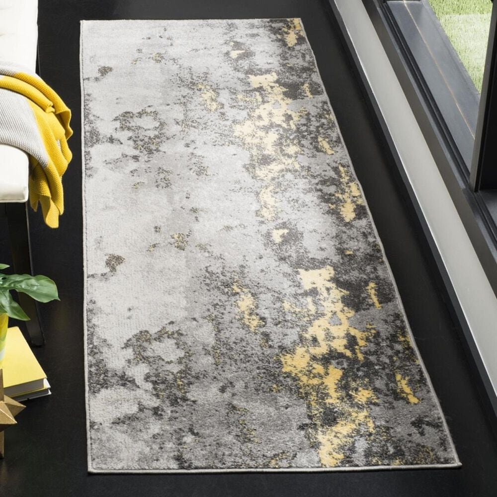 Safavieh Adirondack ADR134H 2&#39;6&quot; x 6&#39; Grey and Yellow Runner, , large