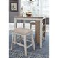Signature Design by Ashley Skempton 3-Piece Counter Height Dining Set in White and Light Brown, , large