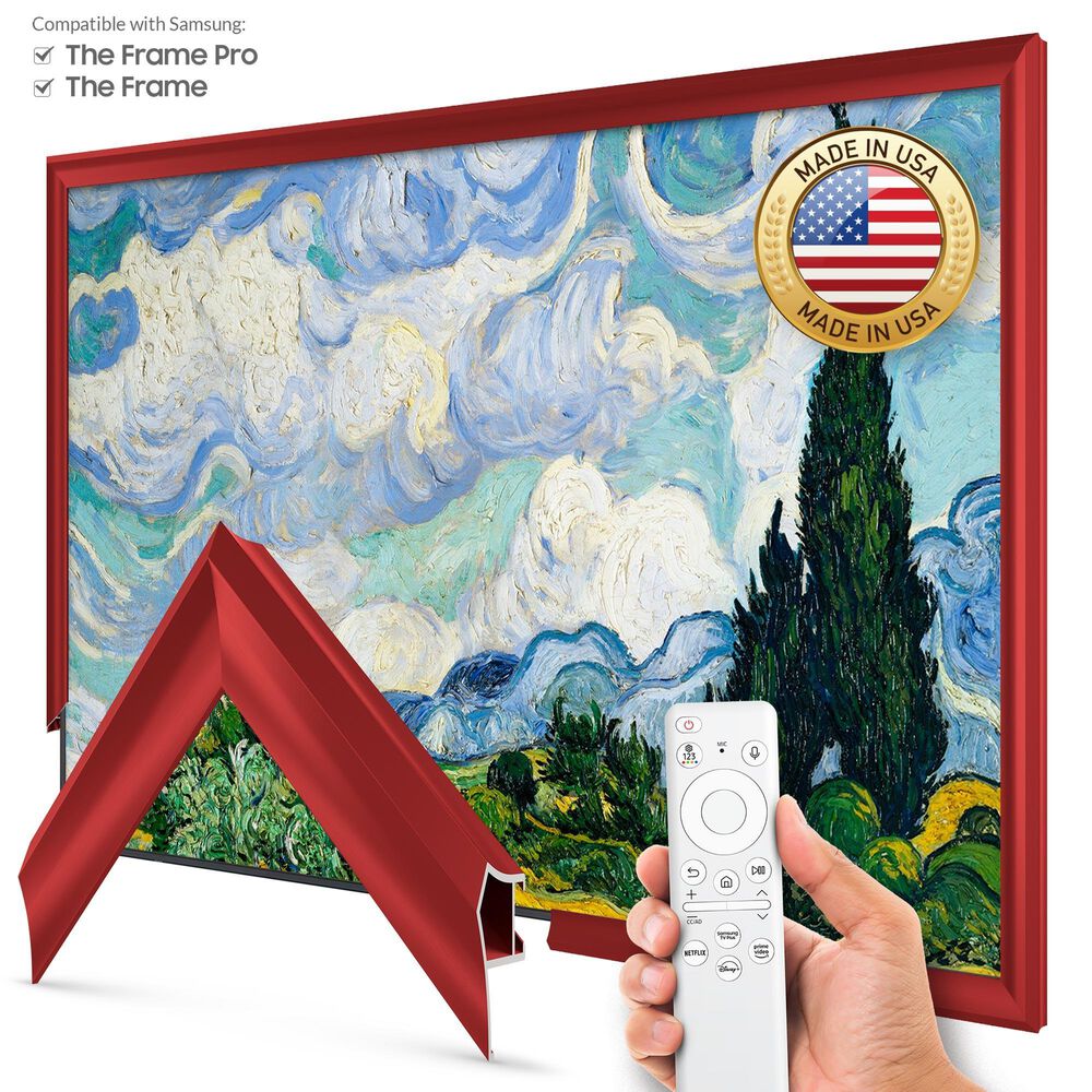 Deco TV Frames Alloy 32" Frame Bezel for Samsung the Frame TV in Candy Apple Red, , large