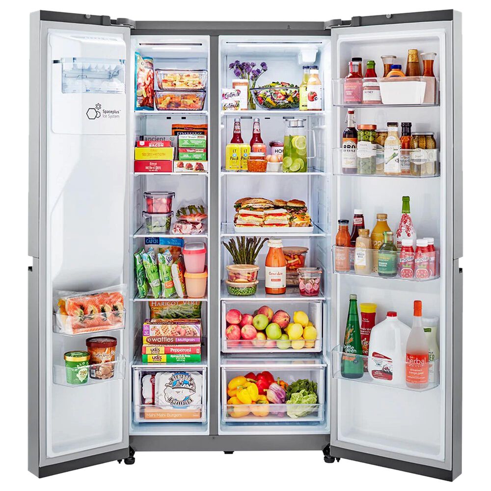 LG 22.5 Cu. Ft. Side-By-Side Counter-Depth Refrigerator in Stainless Look, , large