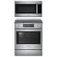 Bosch 800 Series 2-Piece Kitchen Package with 4.6 Cu. Ft. Electric Slide-in Range and 1.9 Cu. Ft. Over-The-Range Microwave in Stainless Steel, , large