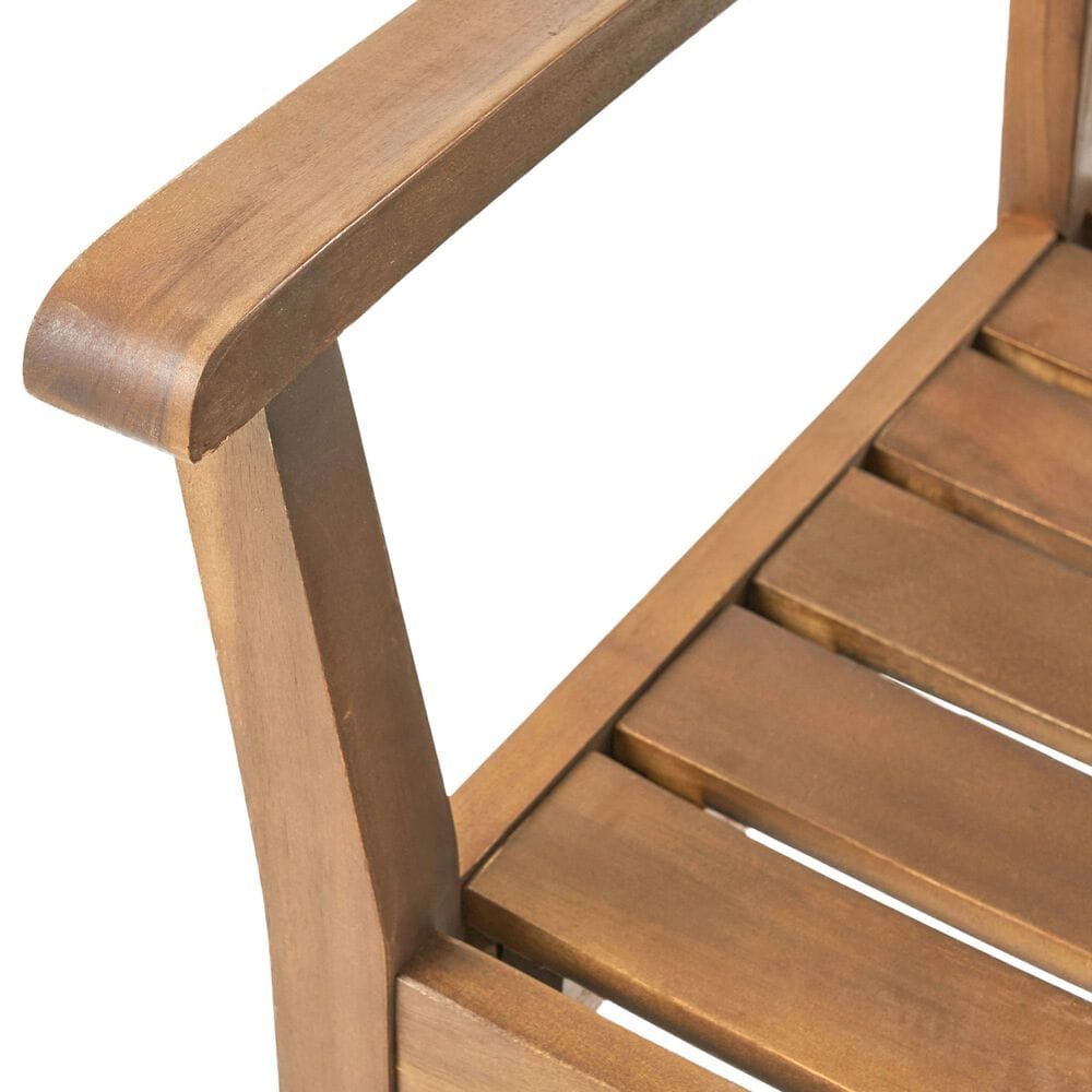 Hearth and Haven Stamford Patio Dining Chair in Teak (Set of 2), , large