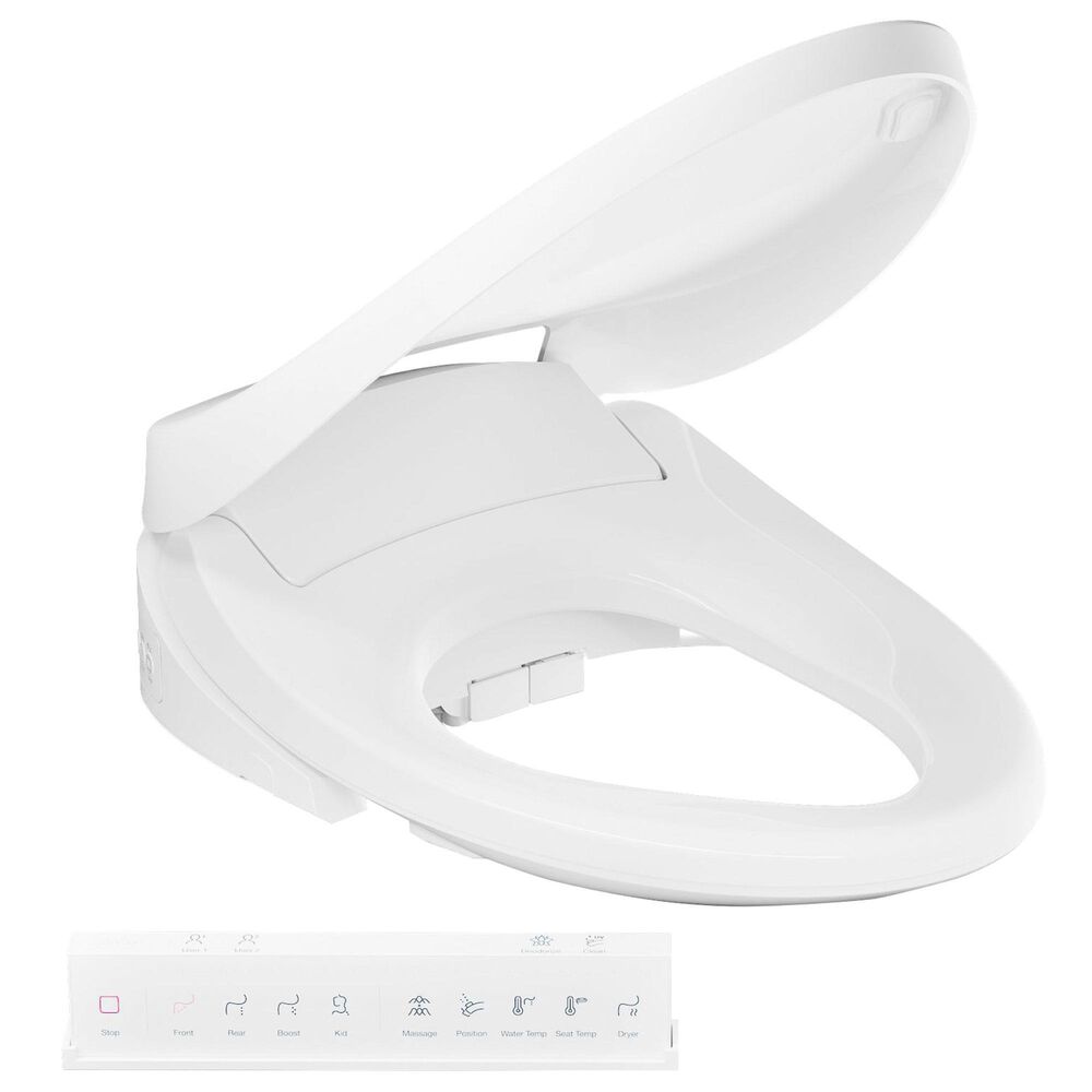 Kohler PureWash E860 Dual-Wand Elongated Bidet Toilet Seat with Remote Control in White, , large