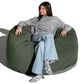 Jaxx Saxx 4" Large Round Bean Bag Chair in Green, , large