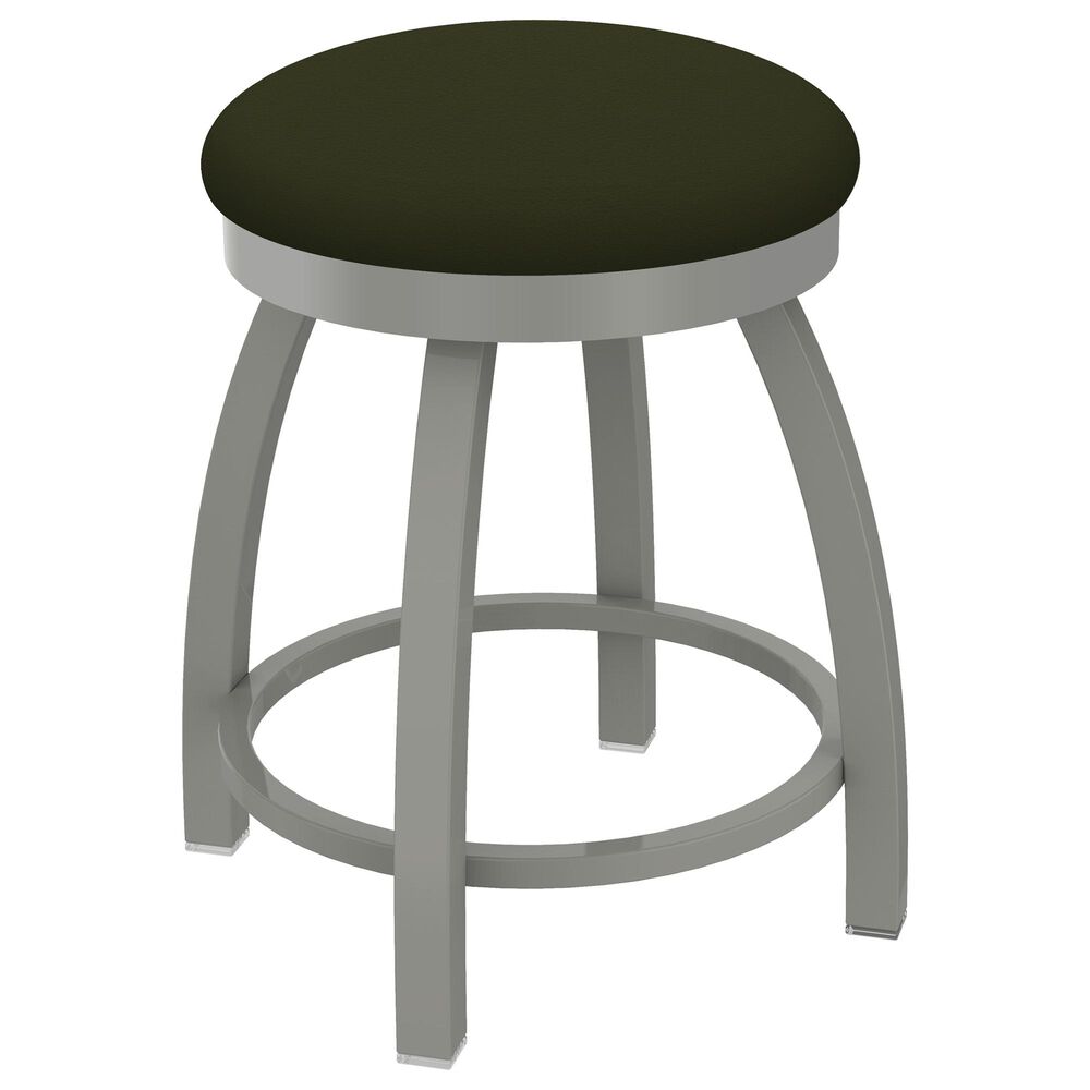 Holland Bar Stool Misha 18" Swivel Vanity Stool with Anodized Nickel and Canter Pine Seat, , large