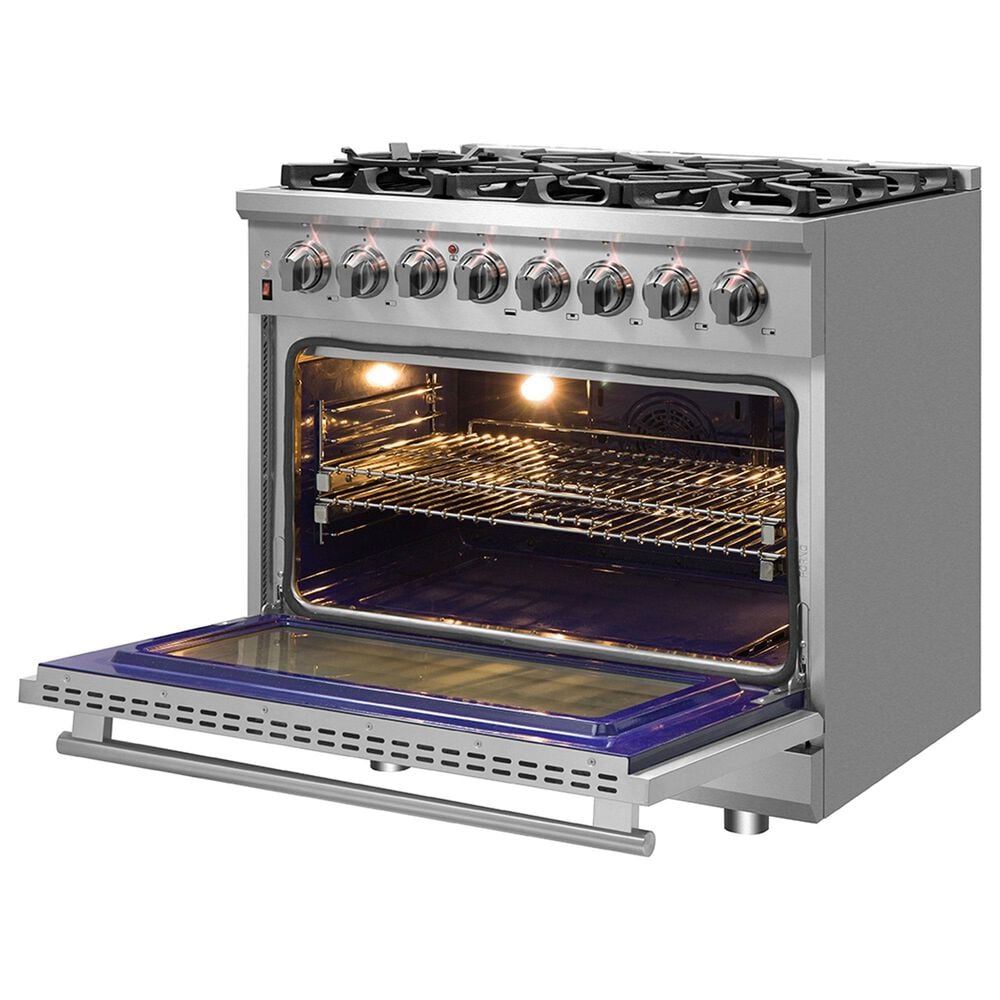 Forno Massimo 36" Freestanding Dual Fuel Range in Stainless Steel, , large
