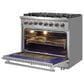 Forno Massimo 36" Freestanding Dual Fuel Range in Stainless Steel, , large