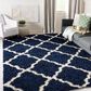 Safavieh Dallas Shag SGD257N-10 10" x 14" Navy/Ivory Area Rug, , large