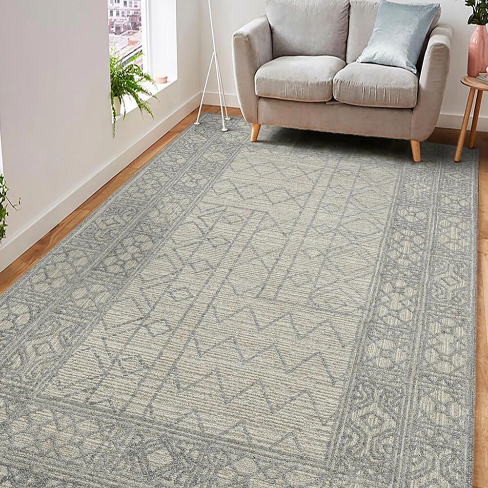 Amer Rugs Berlin 8&#39; x 10&#39; Gray and Beige Area Rug, , large