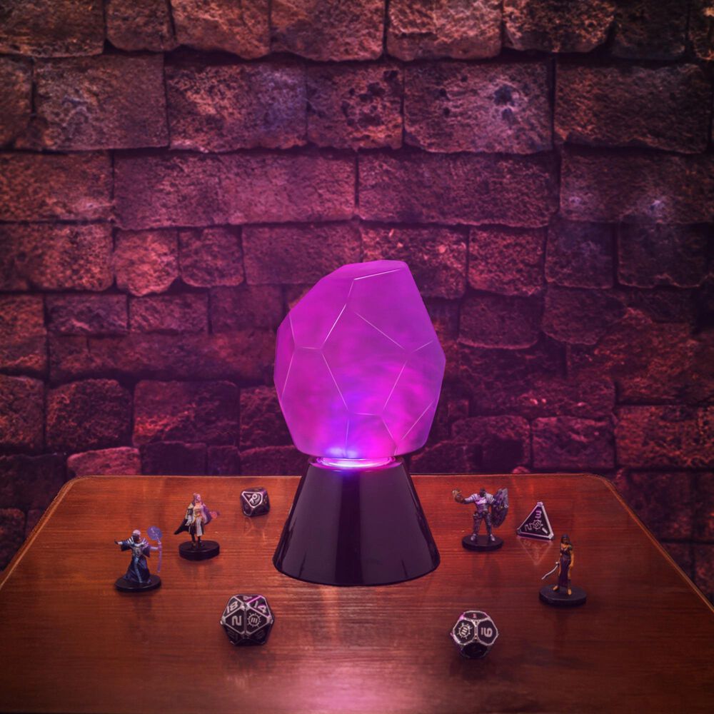 Enhance Tabletop Crystal Lamp with Swirling RGB Lighting in Multicolor, , large