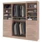 Bestar Pur 86" Closet Organizer with 6-Drawer in Rustic Brown, , large