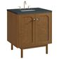 James Martin Laurent 30" Single Bathroom Vanity in Honey Oak with 3 cm Charcoal Soapstone Silestone Top and Rectangular Sink, , large