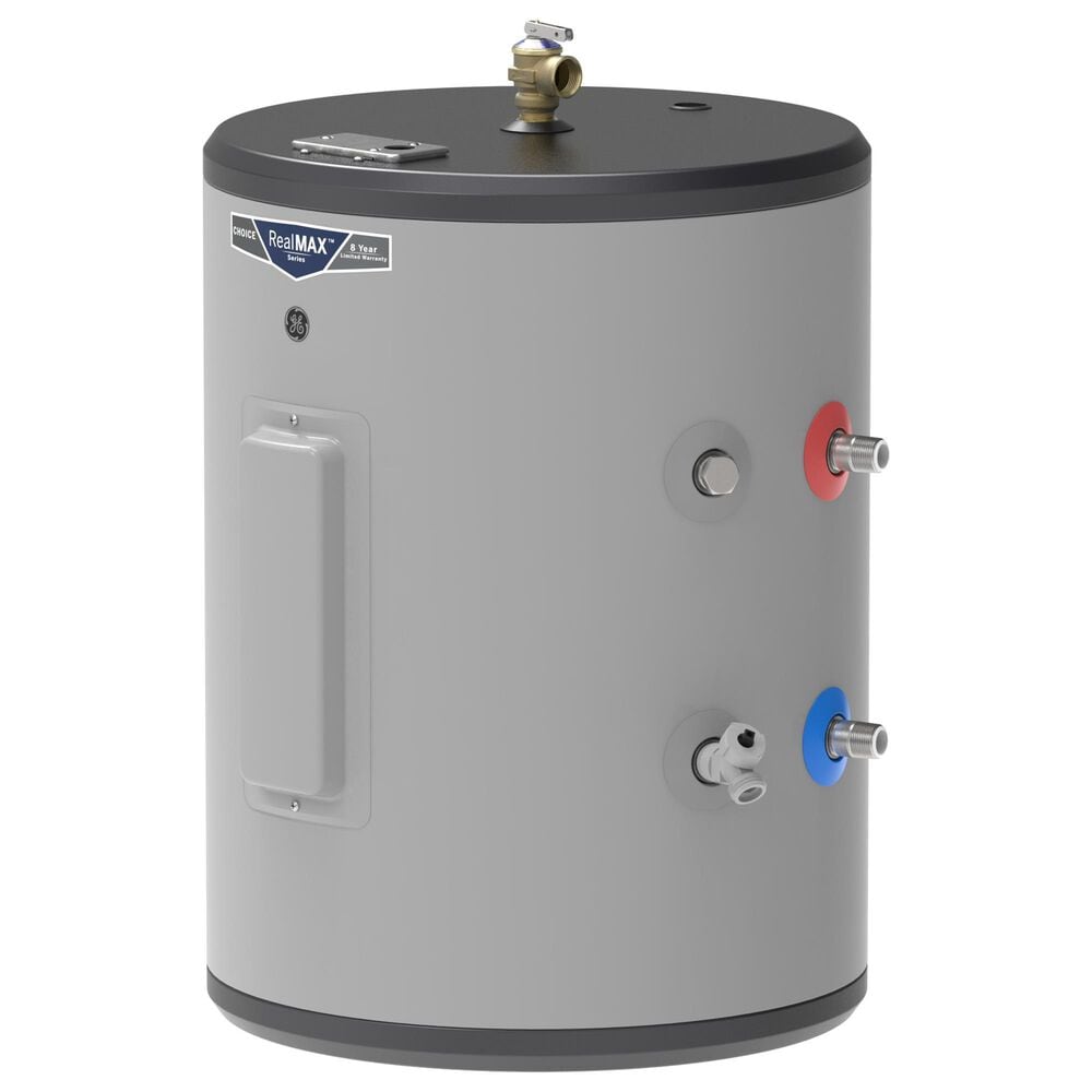GE Appliances 18-Gallon Side Port Lowboy Electric Water Heater in Gray, , large