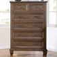 New Heritage Design Mariana 5-Drawer Chest in Vintage Mocha, , large