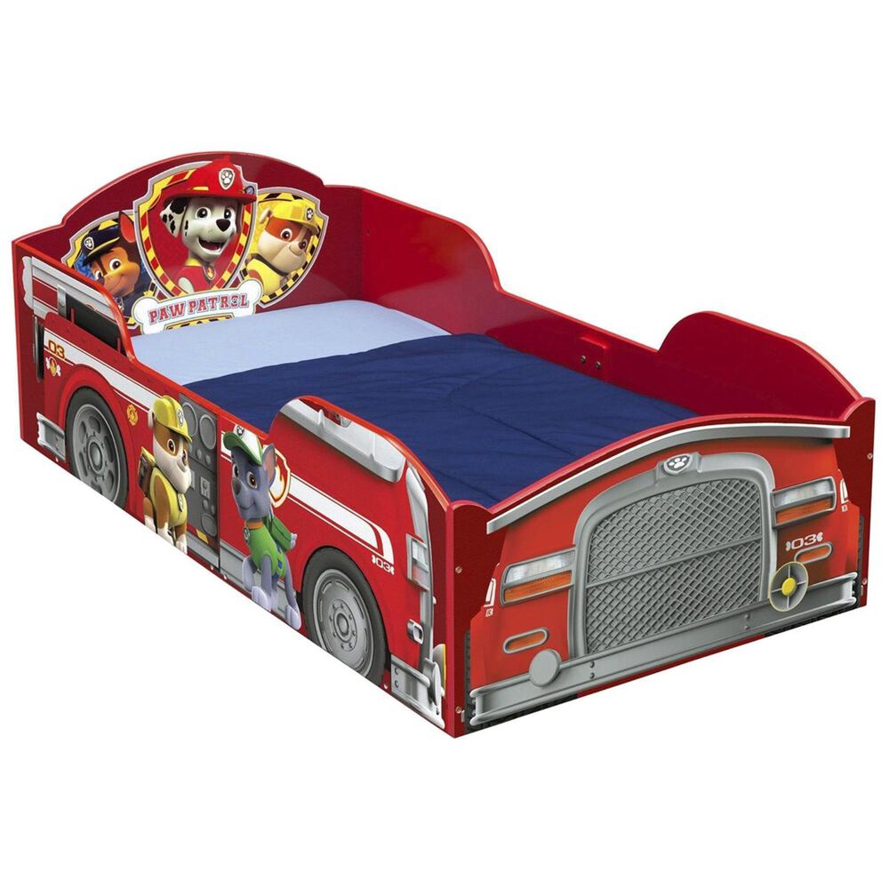 Delta Paw Patrol Wood Toddler Bed in Red Nebraska Furniture Mart