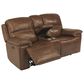 Flexsteel Fenwick Power Loveseat with Console and Headrest in Light Brown, , large