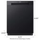 LG Front Control Dishwasher with SenseClean, Black, , large