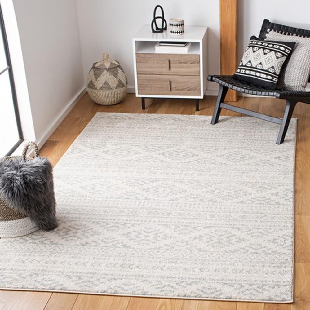 Safavieh Tulum Transitional 5&#39;3&quot; x 7&#39;6&quot; Ivory and Light Grey Area Rug, , large