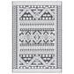 Safavieh Cabana CBN658A 6" x 9" Ivory and Grey Indoor/Outdoor Area Performance Rug, , large