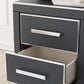 Ashley Zuraleus Queen Upholstered Panel Storage Bed with Two Nightstands in Matte Black, , large