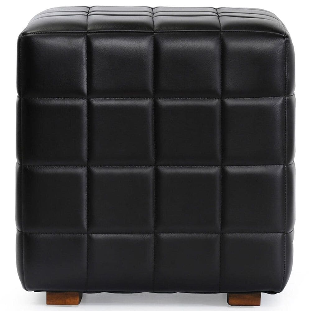 Classic Home Carlo 18" Square Ottoman in Midnight Raven, , large