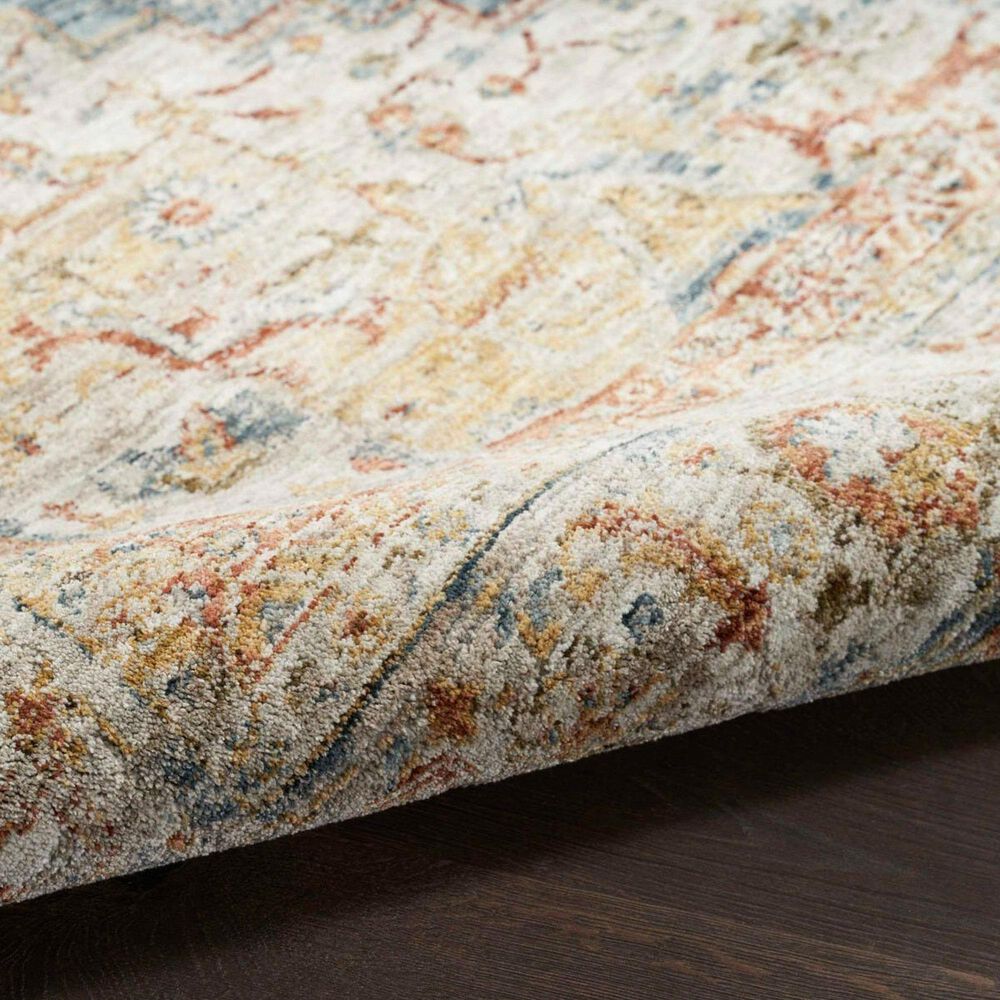 Nourison Sahar 5&#39;3&quot; x 7&#39;8&quot; Ivory and Blue Area Rug, , large