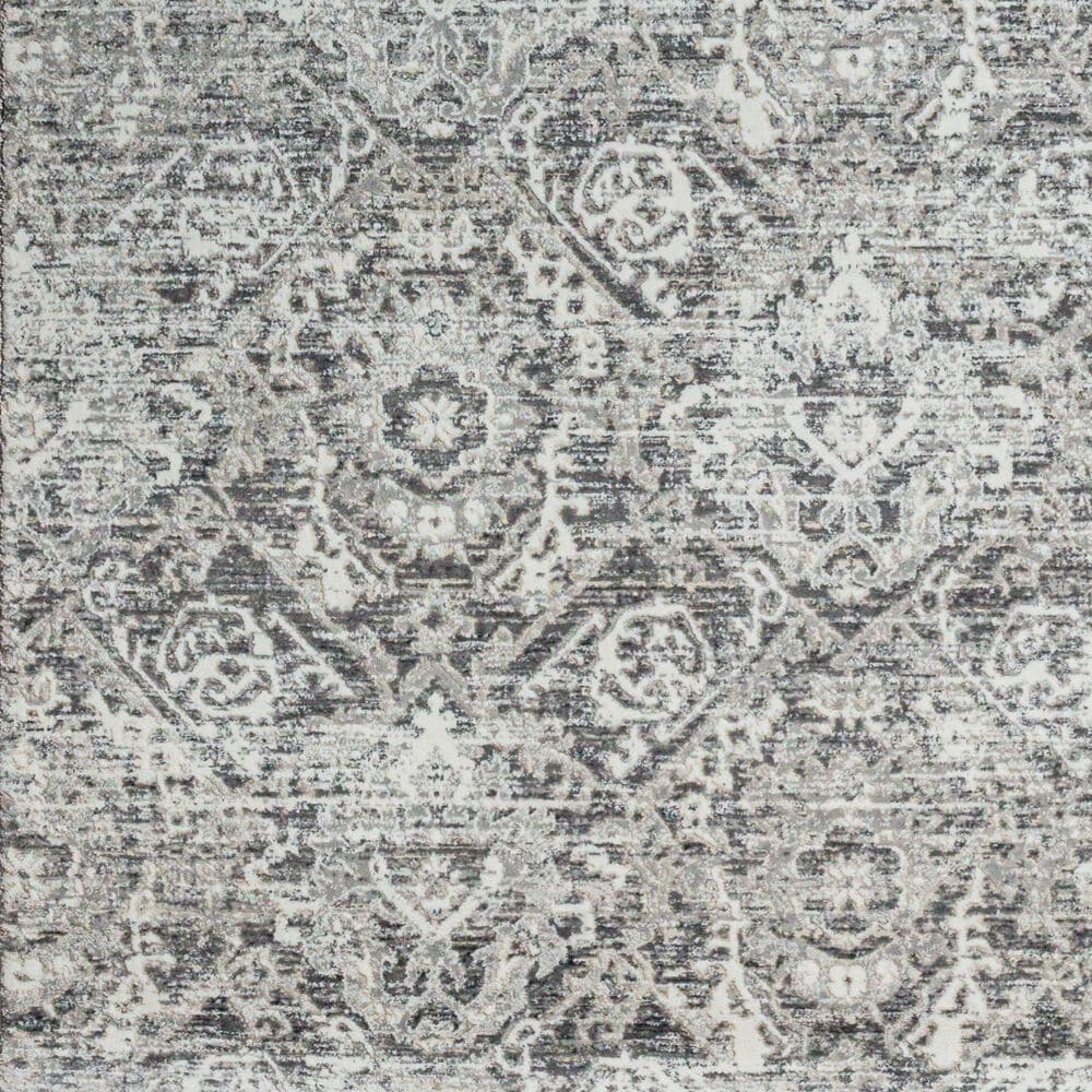 Radici USA Livigno Damask 7&#39;10&quot; Round Grey Area Rug, , large
