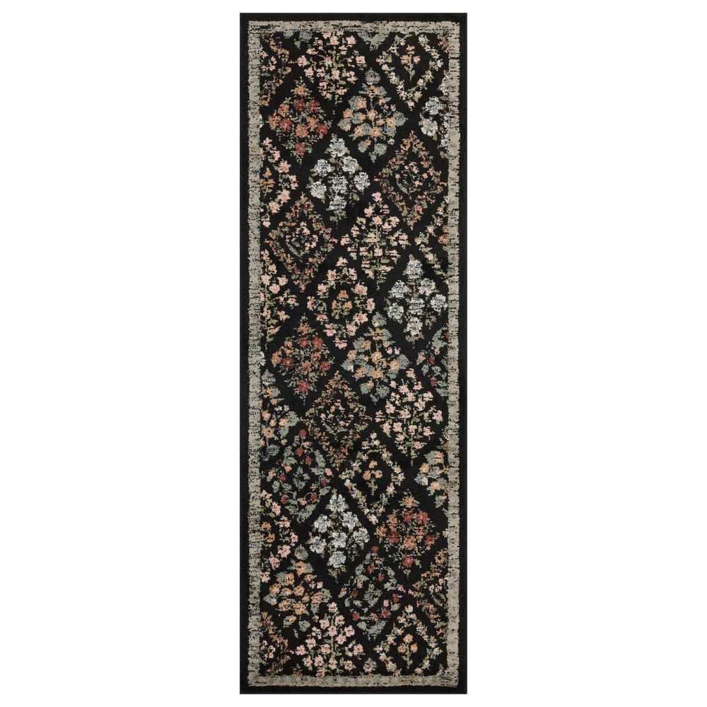Rifle Paper Co Laurel Parquet 2"8" x 10" Black Runner, , large